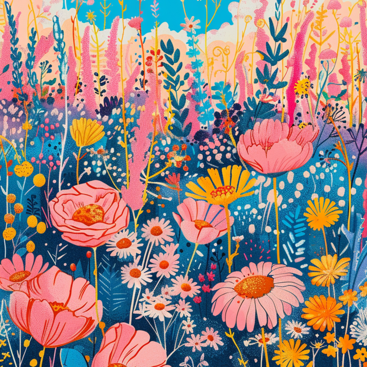 Flower Meadow Fine Art Prints